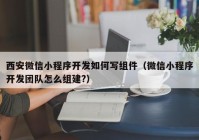 西安微信小程序開發(fā)如何寫組件（微信小程序開發(fā)團隊怎么組建?）