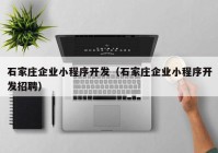 石家莊企業(yè)小程序開發(fā)（石家莊企業(yè)小程序開發(fā)招聘）