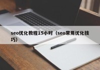 seo優(yōu)化教程15小時(shí)（seo常用優(yōu)化技巧）