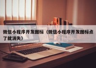 微信小程序開發(fā)圖標（微信小程序開發(fā)圖標點了就消失）