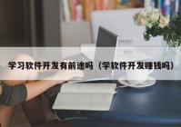 學(xué)習(xí)軟件開發(fā)有前途嗎（學(xué)軟件開發(fā)賺錢嗎）