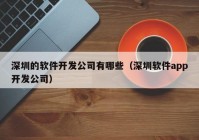 深圳的軟件開(kāi)發(fā)公司有哪些（深圳軟件app開(kāi)發(fā)公司）