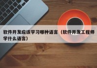 軟件開發(fā)應(yīng)該學(xué)習(xí)哪種語言（軟件開發(fā)工程師學(xué)什么語言）