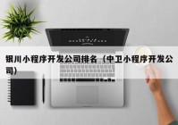 銀川小程序開發(fā)公司排名（中衛(wèi)小程序開發(fā)公司）